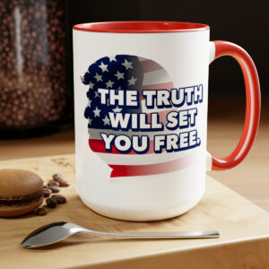Truth Social/The Truth Will Set You Free Coffee 15oz Mug/President Donald J Trump Inspired